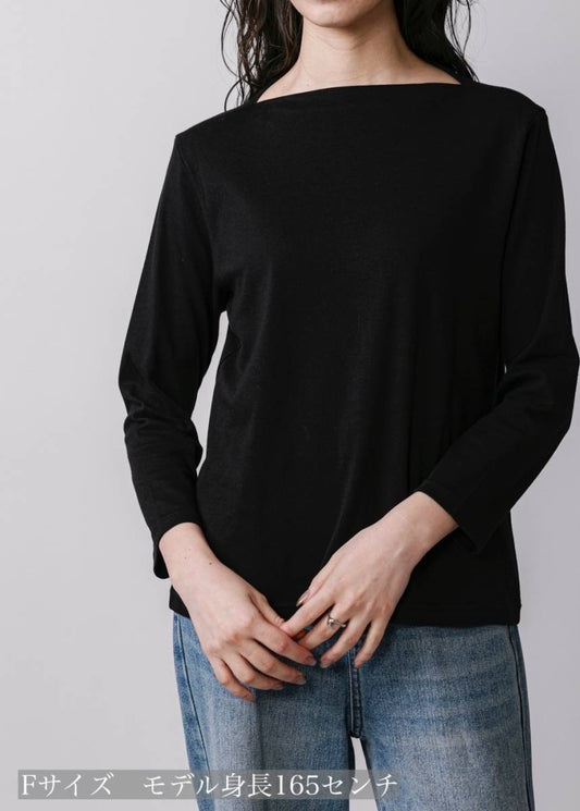 Curefilo　Ladys　ボートネックP/O　９分袖　<W246-82009>